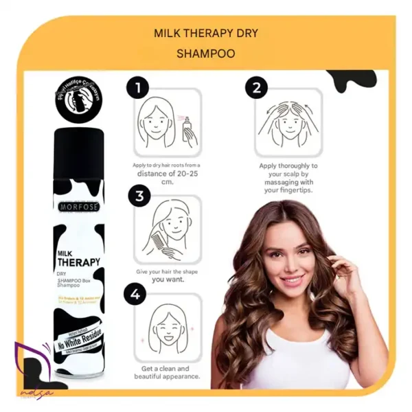 اسپری شامپو خشک مورفوس مدل Milk Therapy حجم 200 میل