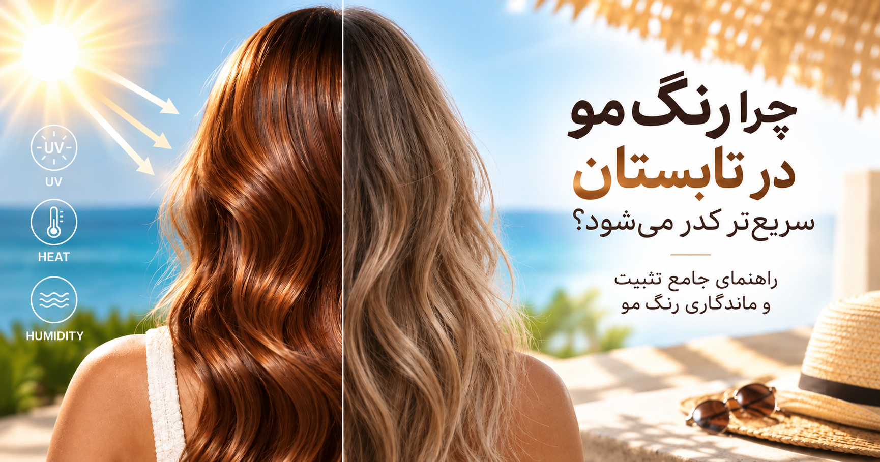 چرا رنگ مو در تابستان سریع‌تر کدر می‌شود؟ راهنمای جامع تثبیت و ماندگاری رنگ مو