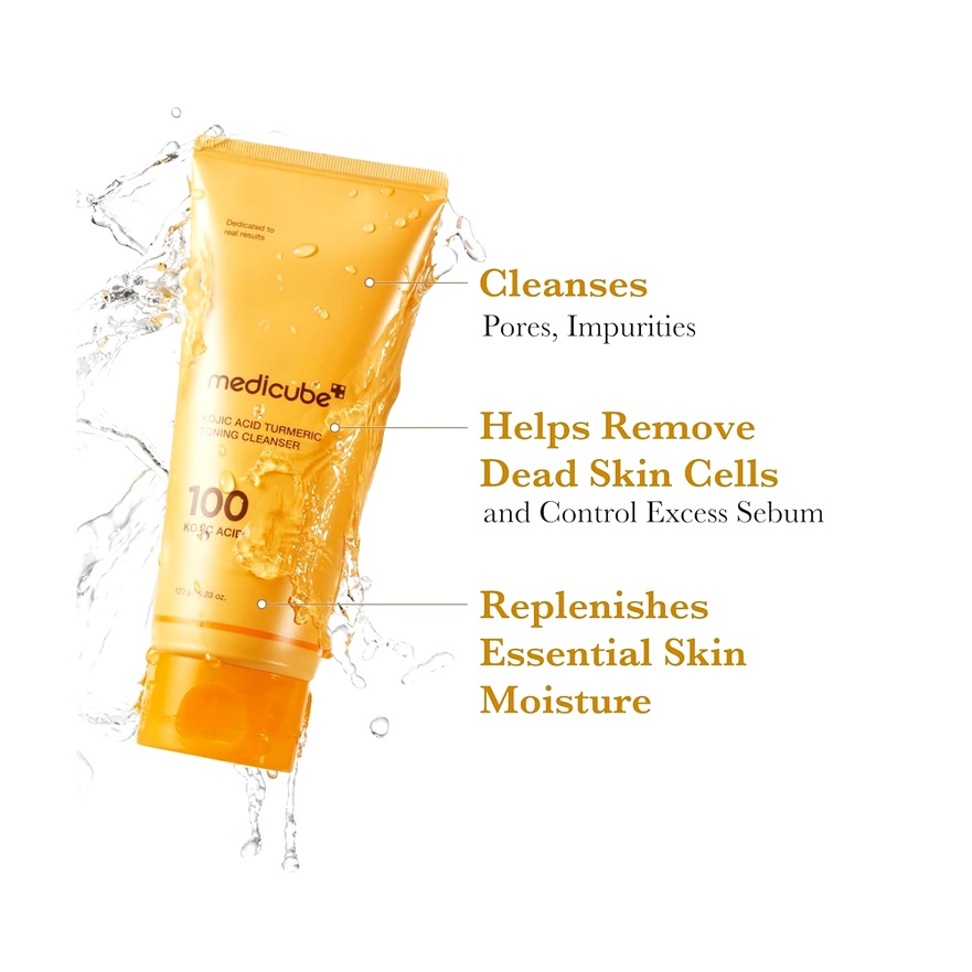 شوینده کوجیک اسید و زردچوبه روشن کننده مدی کیوب Medicube Kojic Acid Turmeric Toning Cleanser